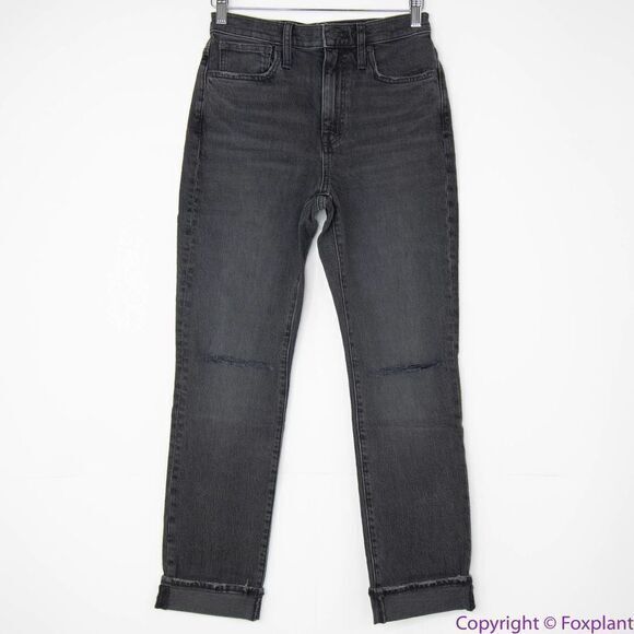 NEW Madewell High-Rise Slim Boyjean in Caton Wash‎ Ripped-Knee, 25 - Picture 2 of 16